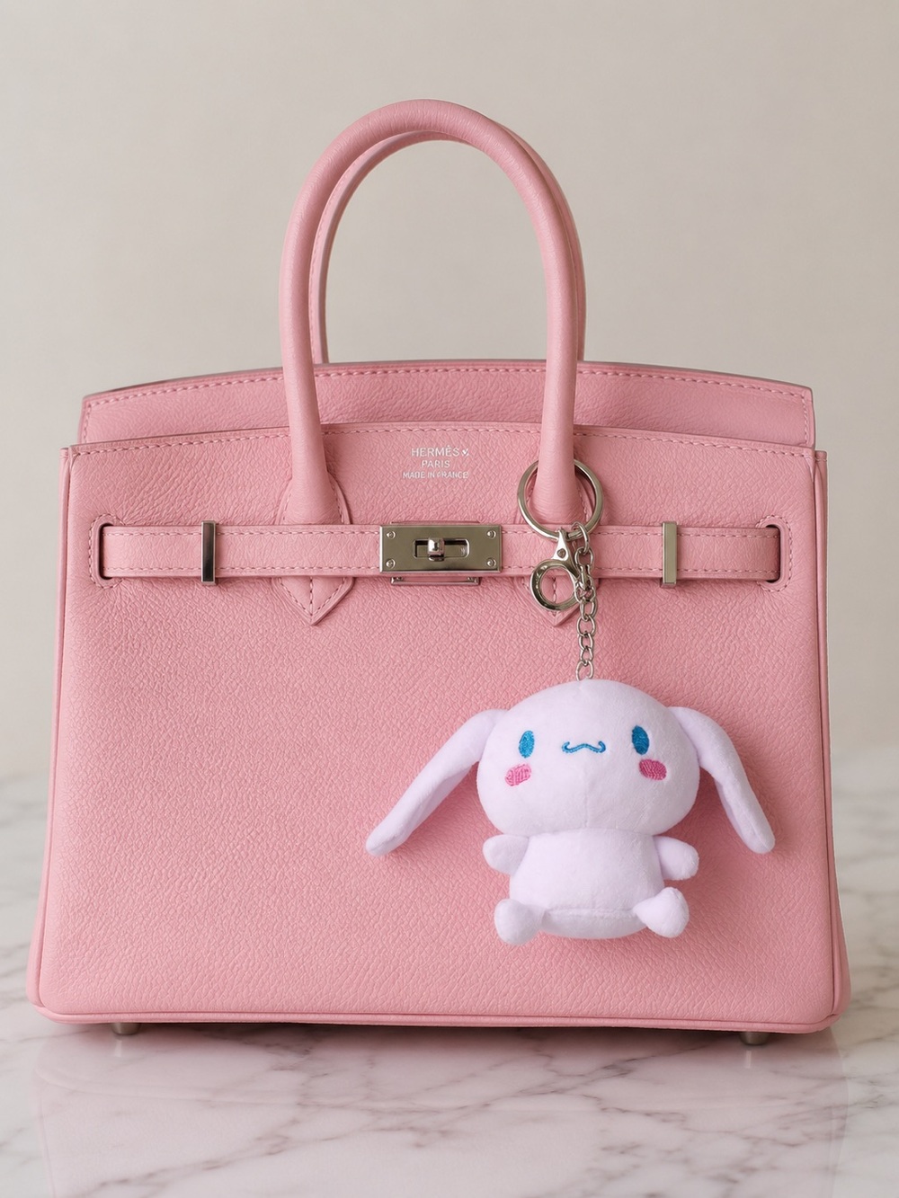 Sanrio Cinnamoroll Plush Keychain Charm.